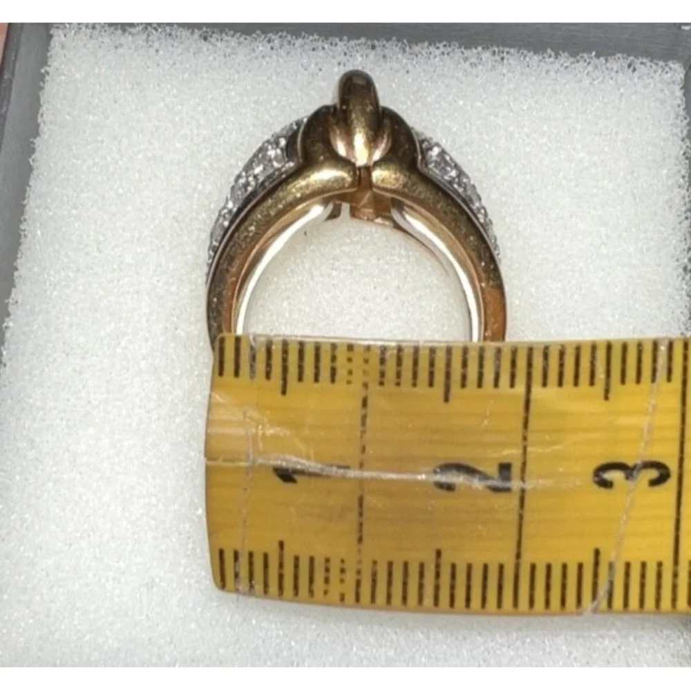 Vintage Cartier Dome Ring Sparkling Diamond Accent 18k Gold Cocktail Statement - Picture 7 of 13